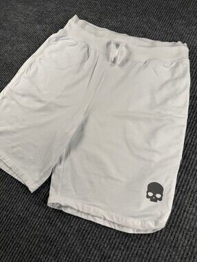 Hydrogen Tennis Shorts Mens XXL White Skull Logo Performance Stretch